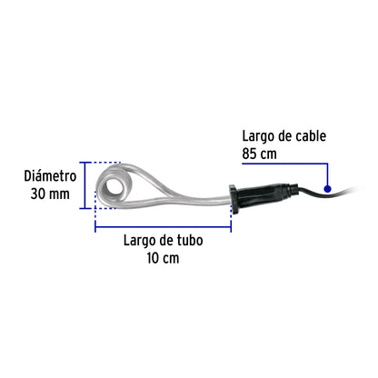 Calentador de inmersión p/agua #1 de 8 L, 400 W, Volteck | CAGU-1 | 46303