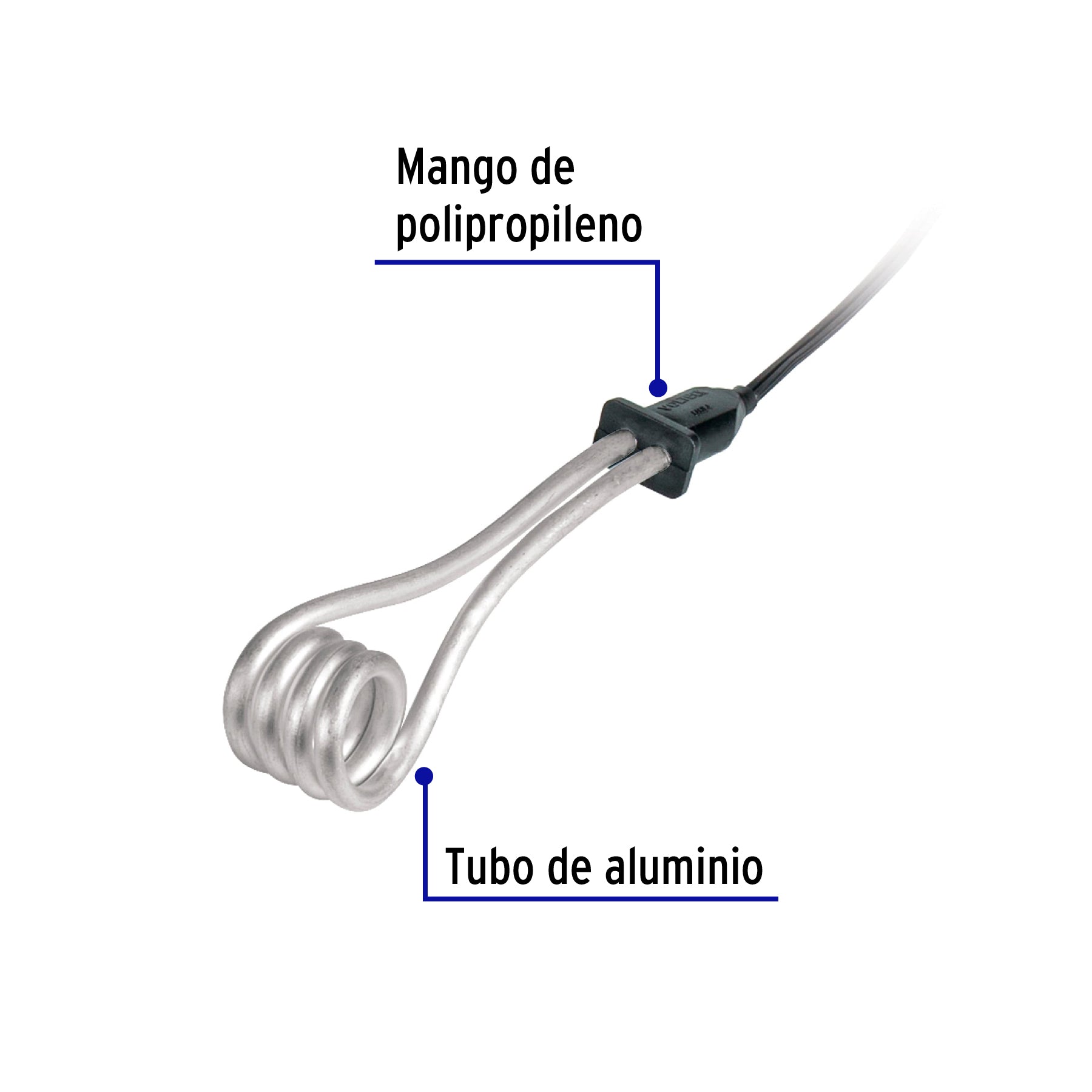 Calentador de inmersión p/agua #4 de 15 L, 750 W, Volteck | CAGU-4 | 46306