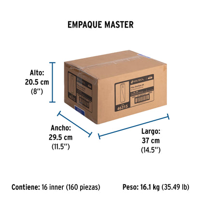 Blíster con 4 pilas alcalinas AA, VOLTECK | AL-AA | 46315