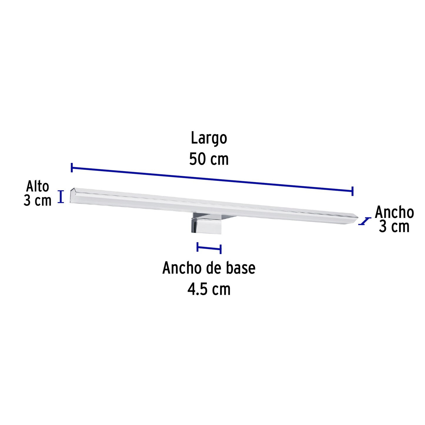 Luminario LED de pared para baño 10W 4000K, lineal, VOLTECK | ARB-301L | 46347