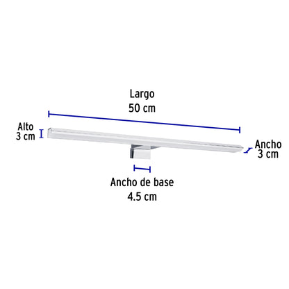 Luminario LED de pared para baño 10W 4000K, lineal, VOLTECK | ARB-301L | 46347