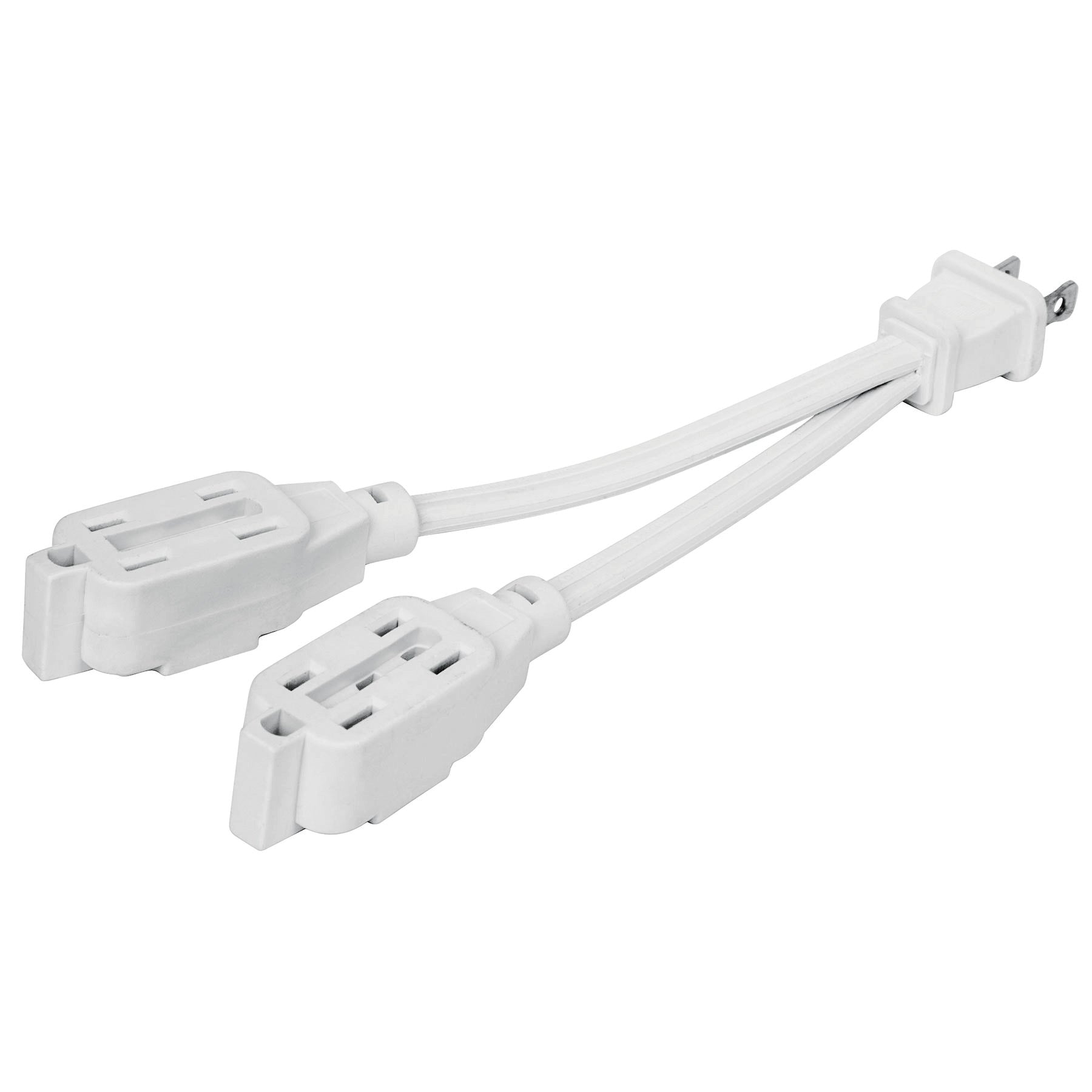 Mini extensión eléctrica doméstica dual 10 cm, blanca | EXDO-6 | 46353