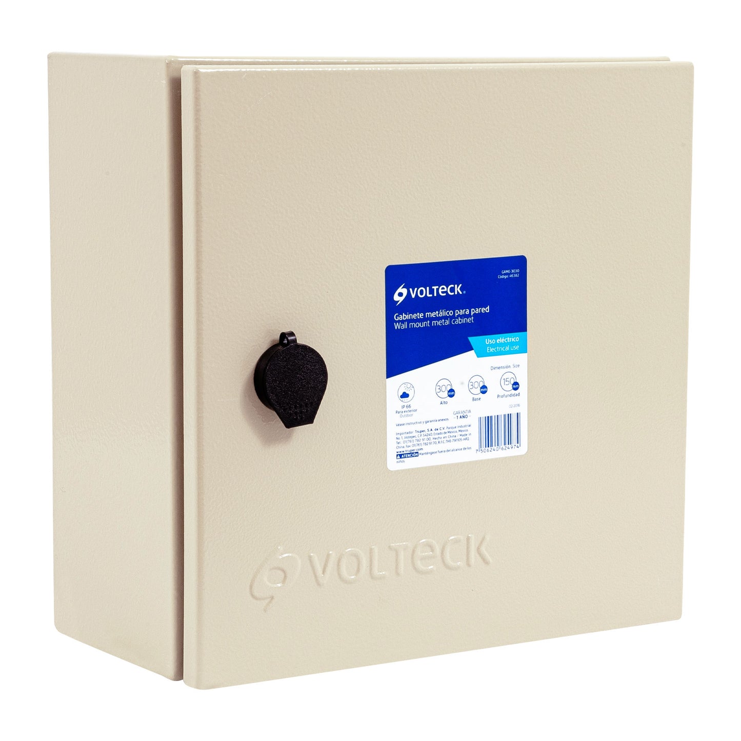 Gabinete metálico, 300 x 300 mm, VOLTECK | GAME-3030 | 46382