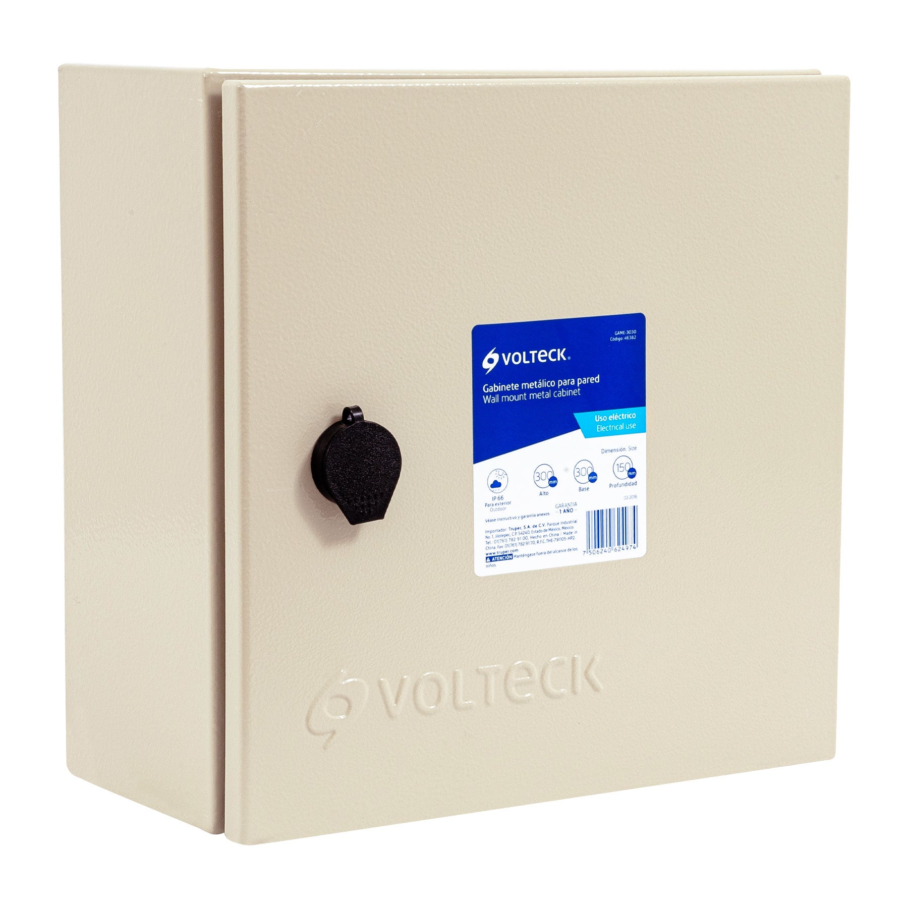 Gabinete metálico, 300 x 300 mm, VOLTECK | GAME-3030 | 46382