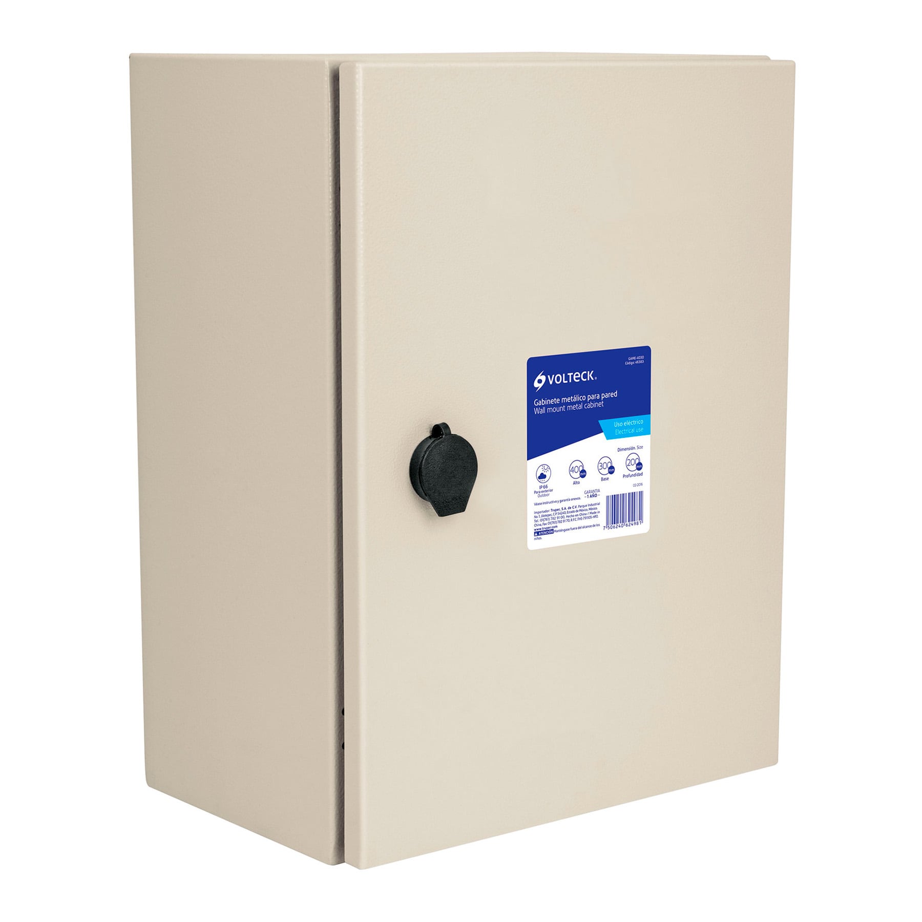 Gabinete metálico, 400 x 300 mm, VOLTECK | GAME-4030 | 46383