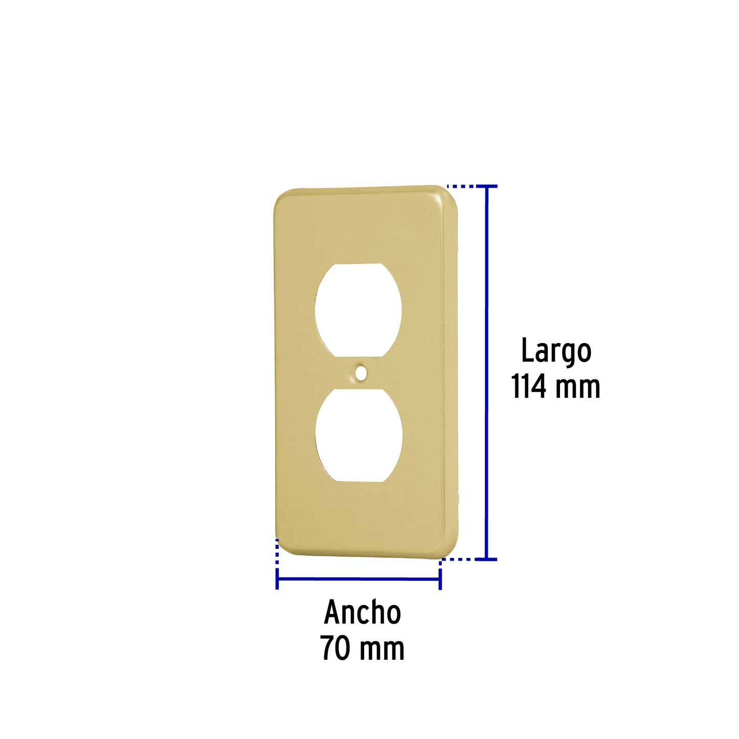 Placa dúplex de aluminio, línea Standard, Volteck | PADO-S | 46408