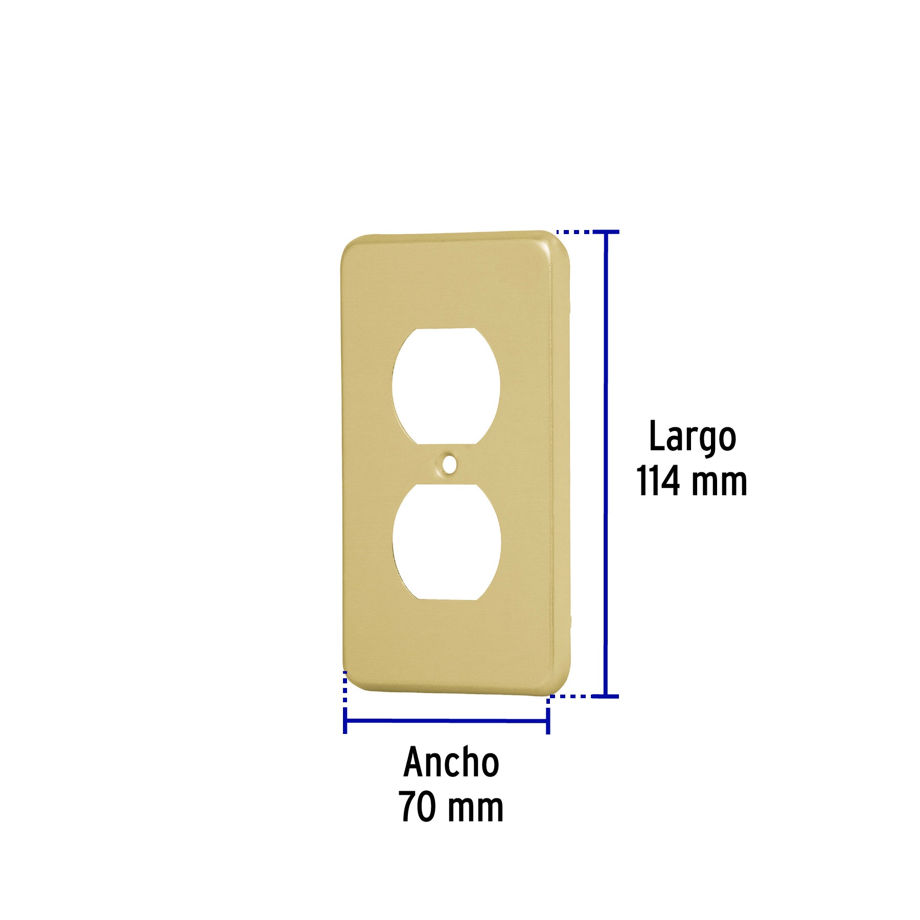 Placa dúplex de aluminio, línea Standard, Volteck | PADO-S | 46408
