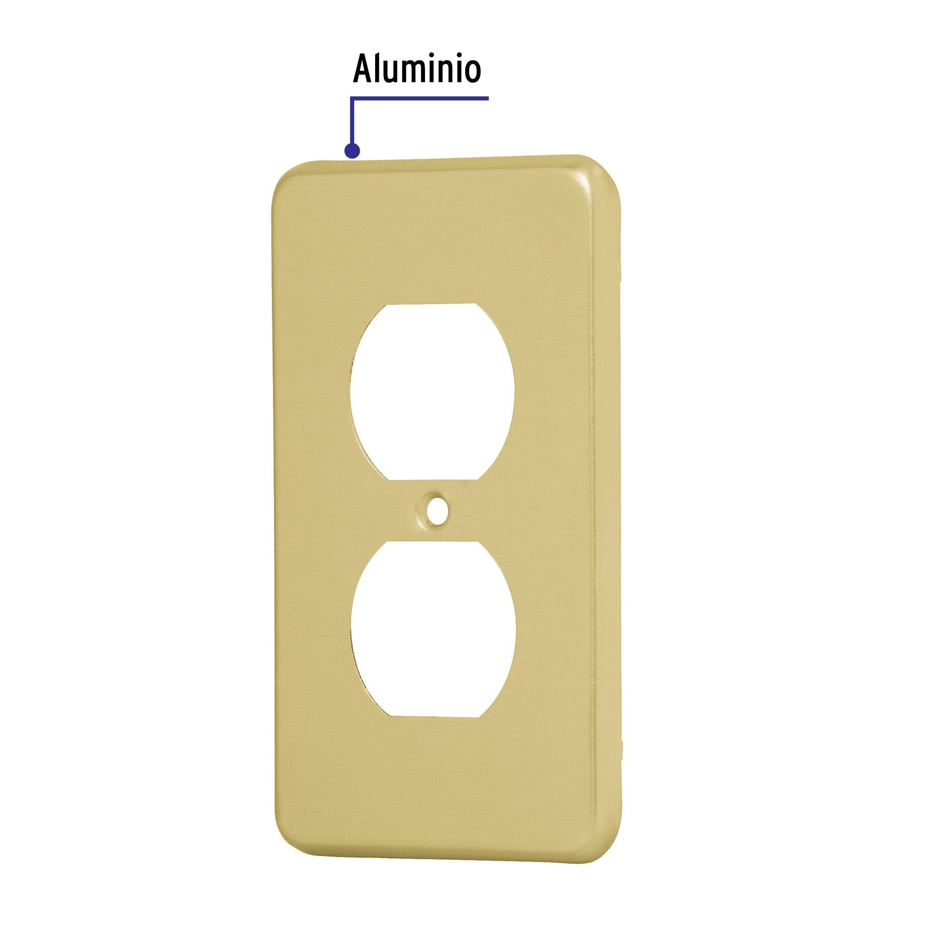 Placa dúplex de aluminio, línea Standard, Volteck | PADO-S | 46408