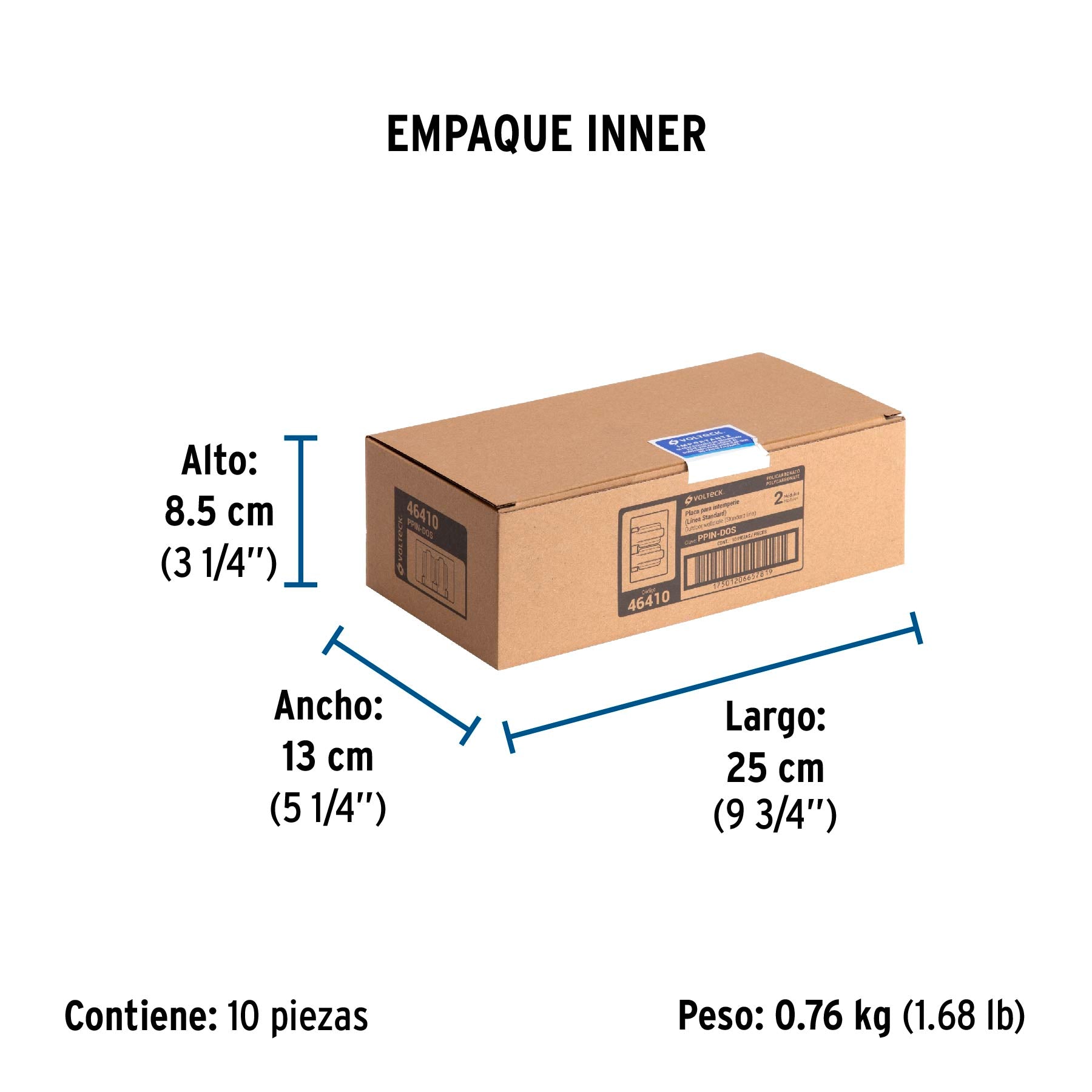 Placa dúplex de policarbonato para intemperie,línea Standard | PPIN-DOS | 46410