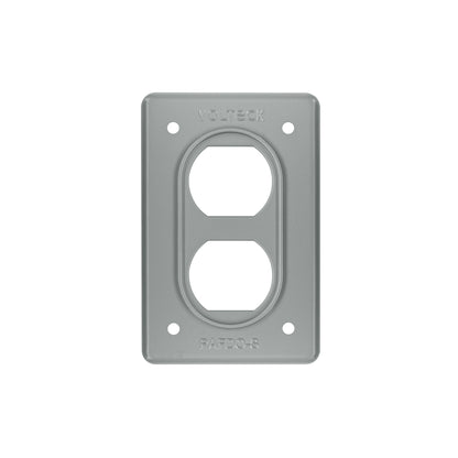 Placa tipo FS, doble, de sobreponer, Volteck | PAFDO-S | 46430