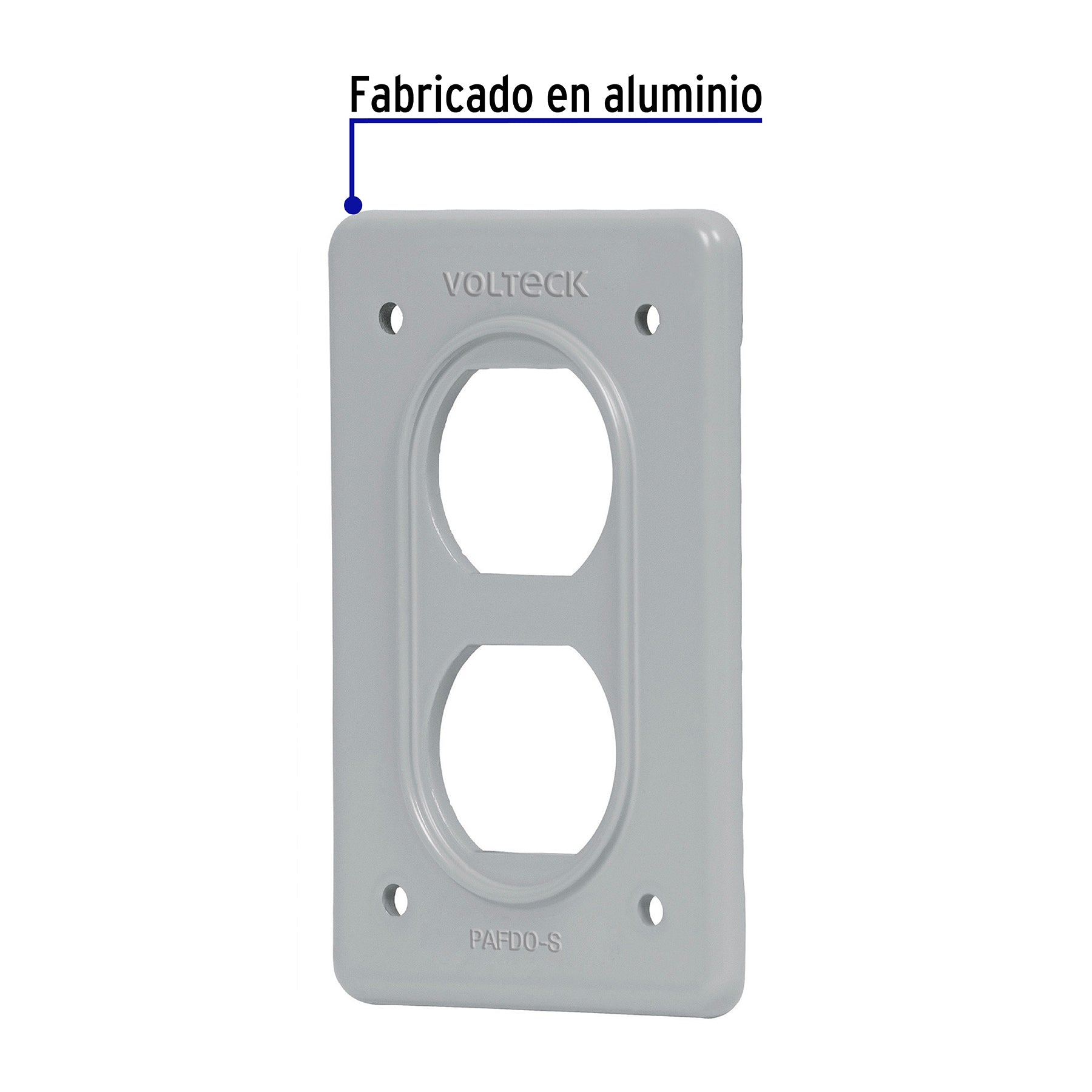 Placa tipo FS, doble, de sobreponer, Volteck | PAFDO-S | 46430
