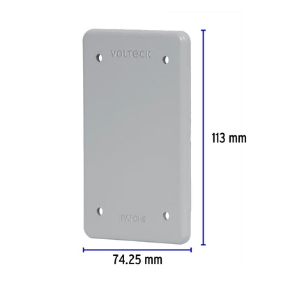 Placa tipo FS ciega, de sobreponer, Volteck | PAFCI-S | 46432