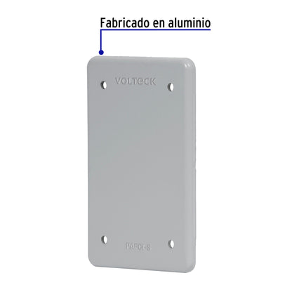 Placa tipo FS ciega, de sobreponer, Volteck | PAFCI-S | 46432