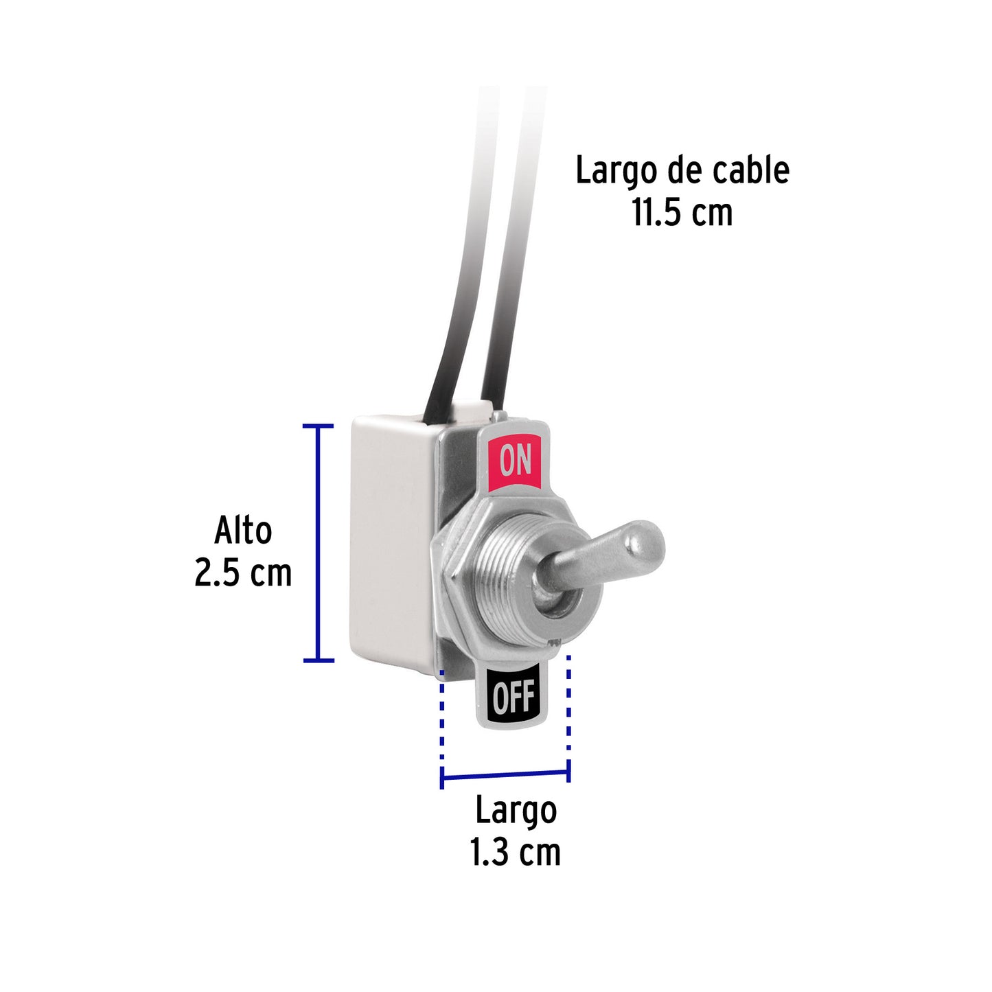 Interruptor de palanca con cable, Volteck | APAL-2C | 46444