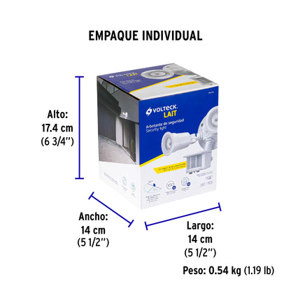 Arbotante blanco c/sensor movimiento, lámparas no incluidas | ARB-901S | 46480