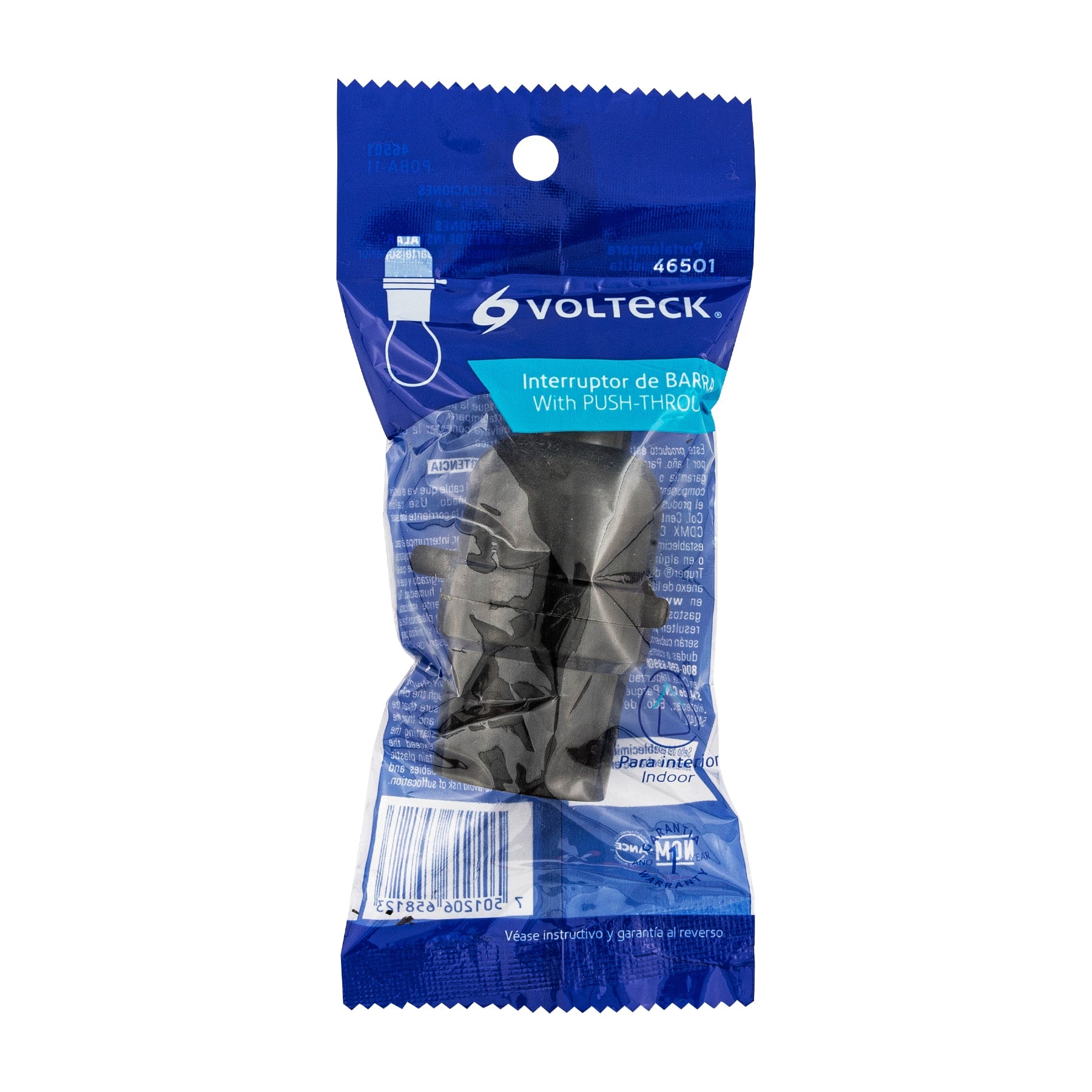 Portalámpara de baquelita, con interruptor de barra, Volteck | POBA-11 | 46501