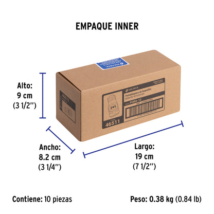 Portalámpara de baquelita, doble contacto, Volteck | POBA-12 | 46511