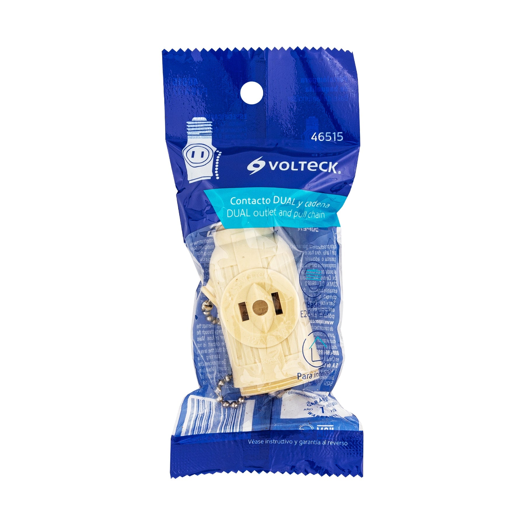 Portalámpara de baquelita, con interruptor de cadena,Volteck | POBA-17 | 46515