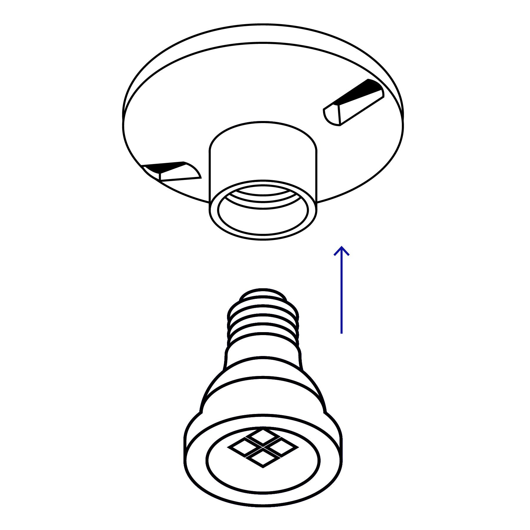 Portalámpara de baquelita, tipo anuncio, Volteck | POPL-12 | 46517