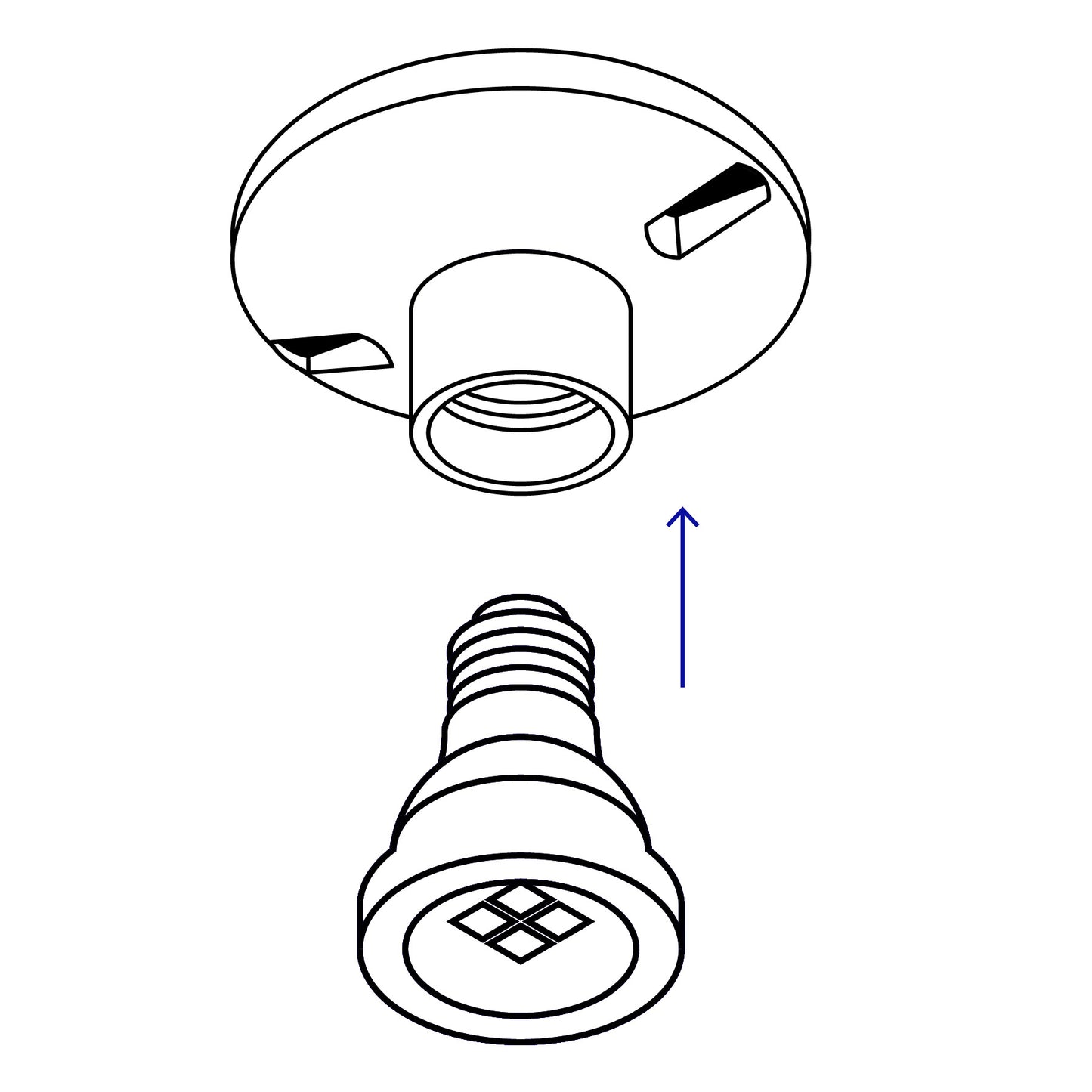 Portalámpara de baquelita, 3-1/2', Volteck | POPL-10 | 46519