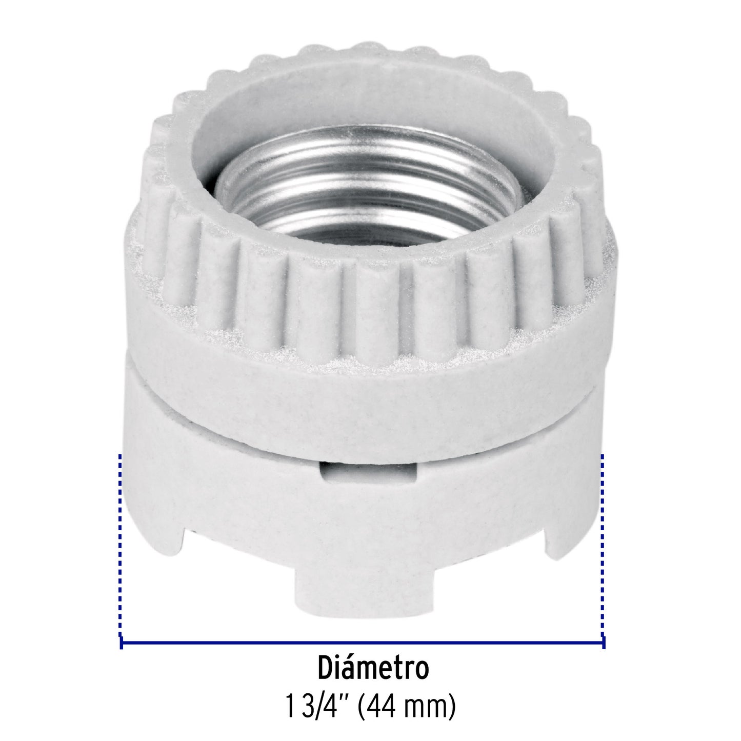 Portalámpara de porcelana, tipo anuncio, Volteck | POPO-13 | 46521