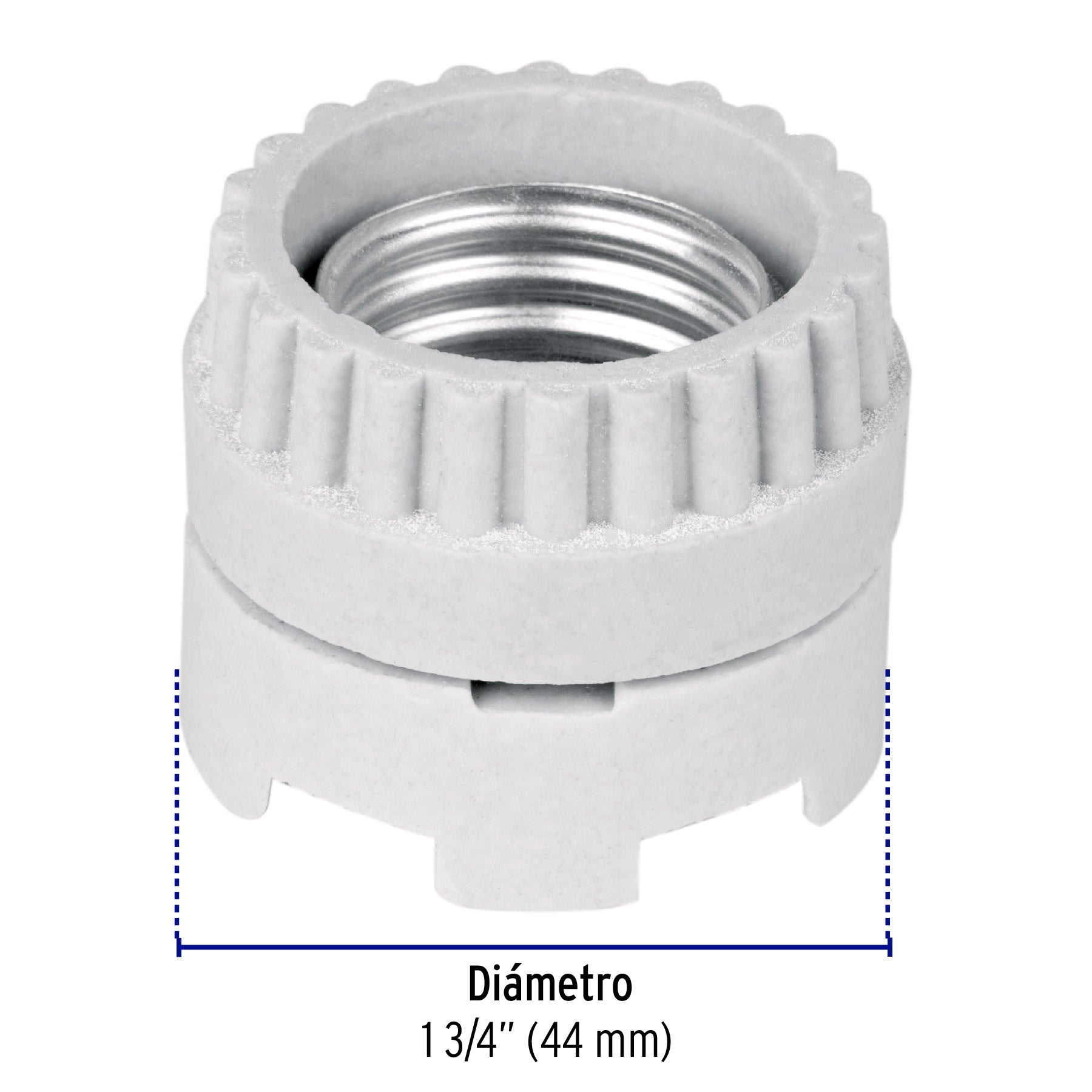 Portalámpara de porcelana, tipo anuncio, Volteck | POPO-13 | 46521