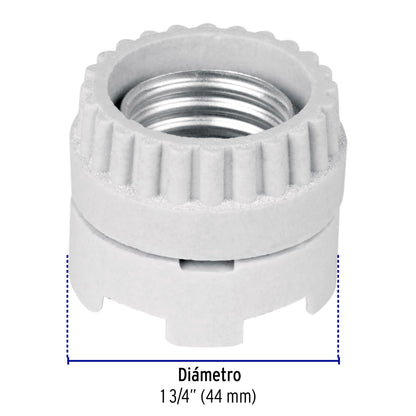 Portalámpara de porcelana, tipo anuncio, Volteck | POPO-13 | 46521