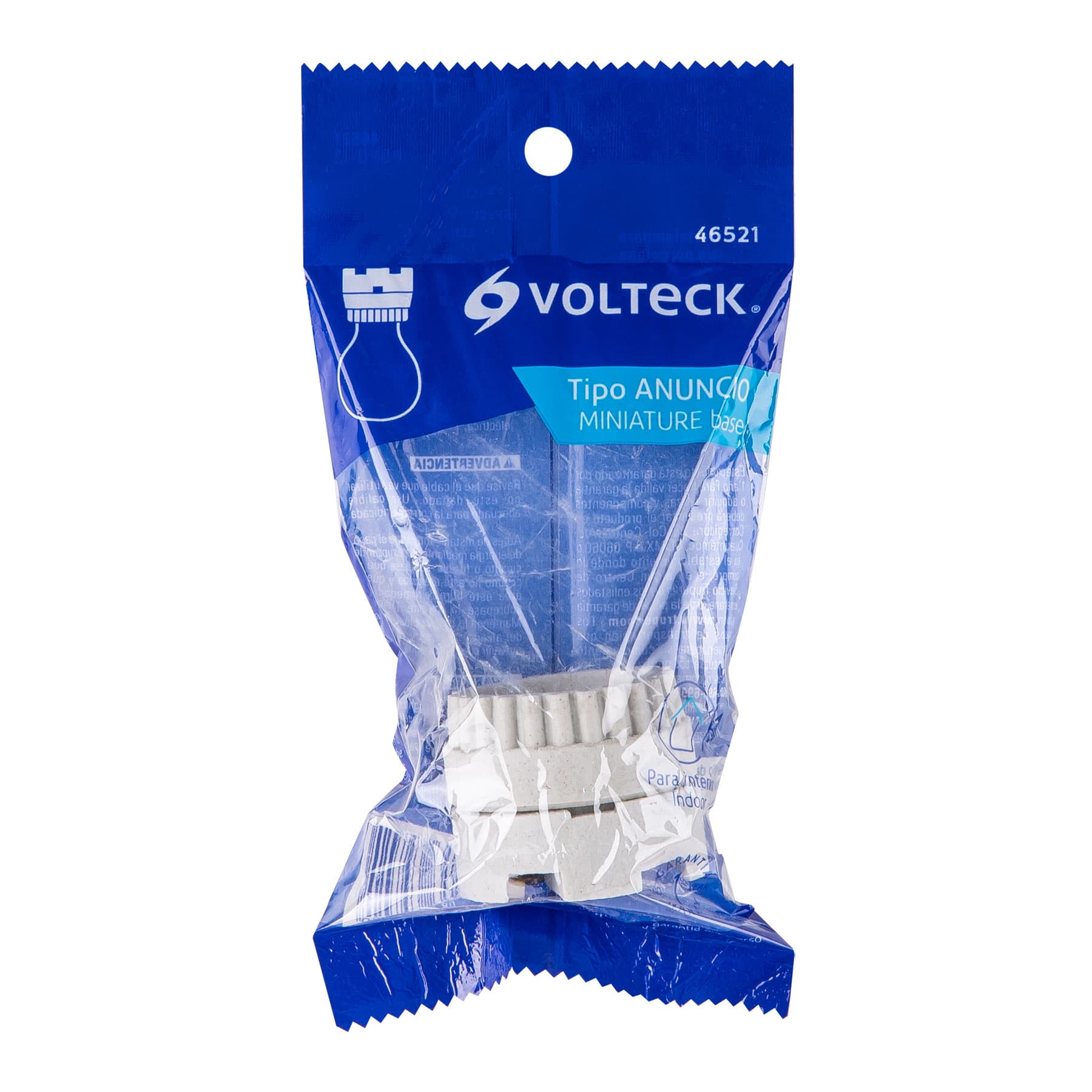 Portalámpara de porcelana, tipo anuncio, Volteck | POPO-13 | 46521