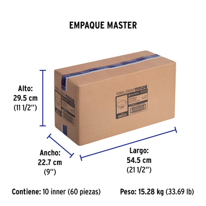 Portalámpara de porcelana, 3-1/2', redonda, Volteck | POPO-15 | 46523