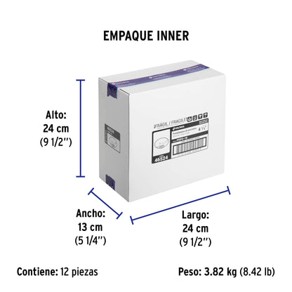 Portalámpara de porcelana, 4-1/2', redonda, Volteck | POPO-18 | 46524