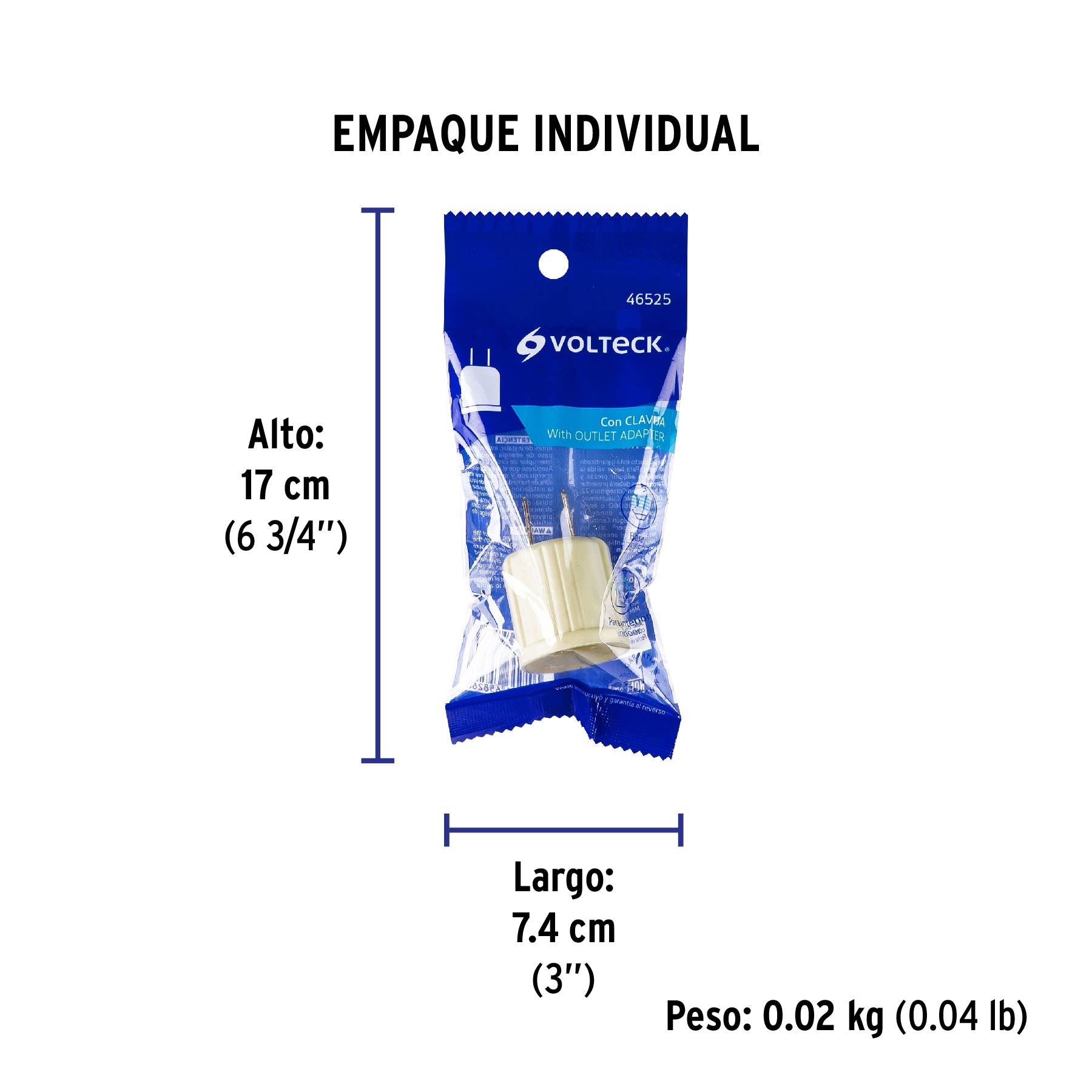 Portalámpara de baquelita, con adaptador, marfil, Volteck | POBA-20 | 46525