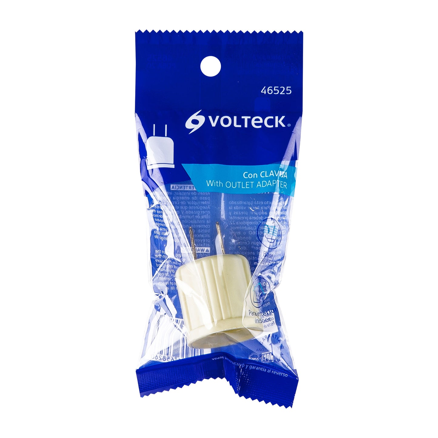 Portalámpara de baquelita, con adaptador, marfil, Volteck | POBA-20 | 46525