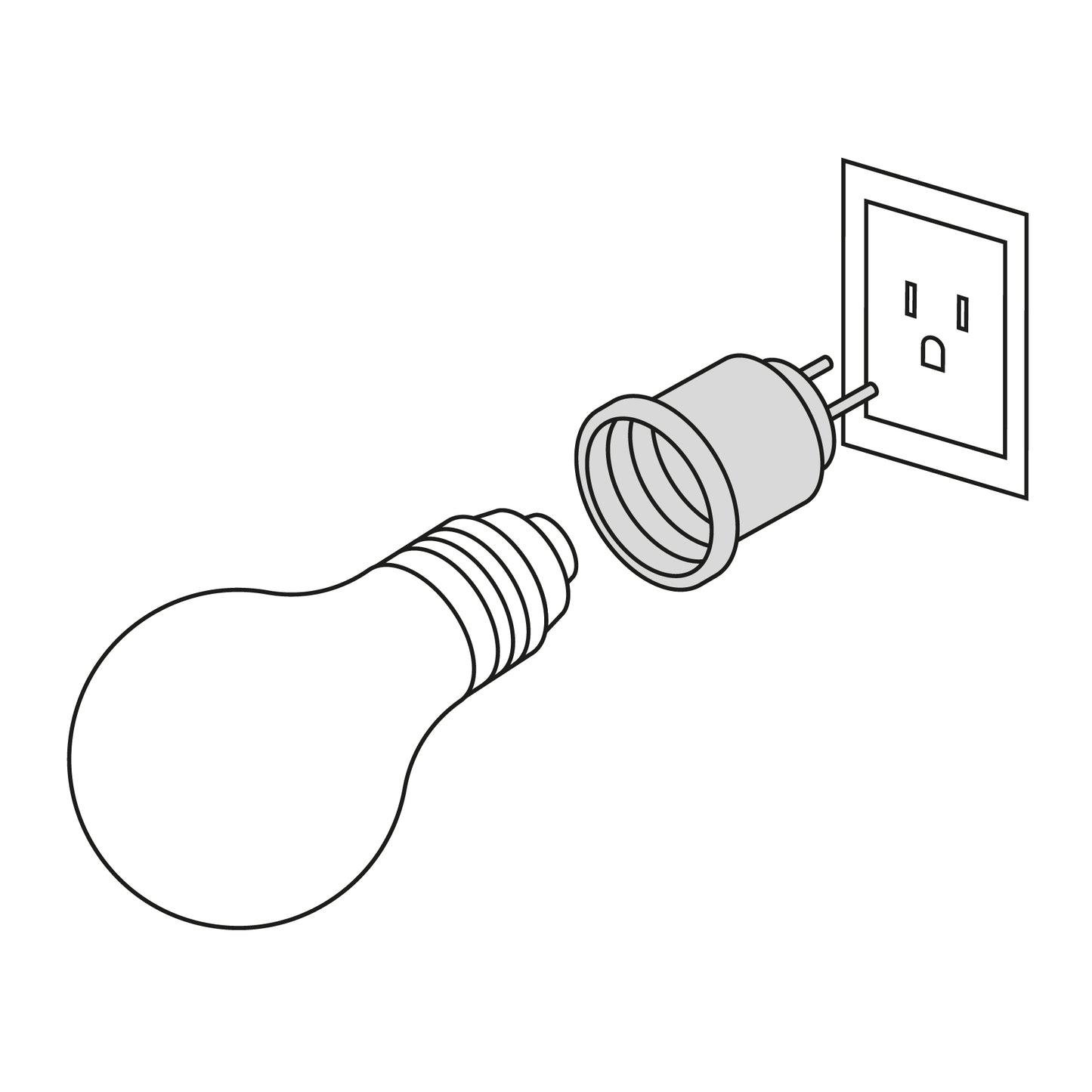 Portalámpara de baquelita, con adaptador, marfil, Volteck | POBA-20 | 46525