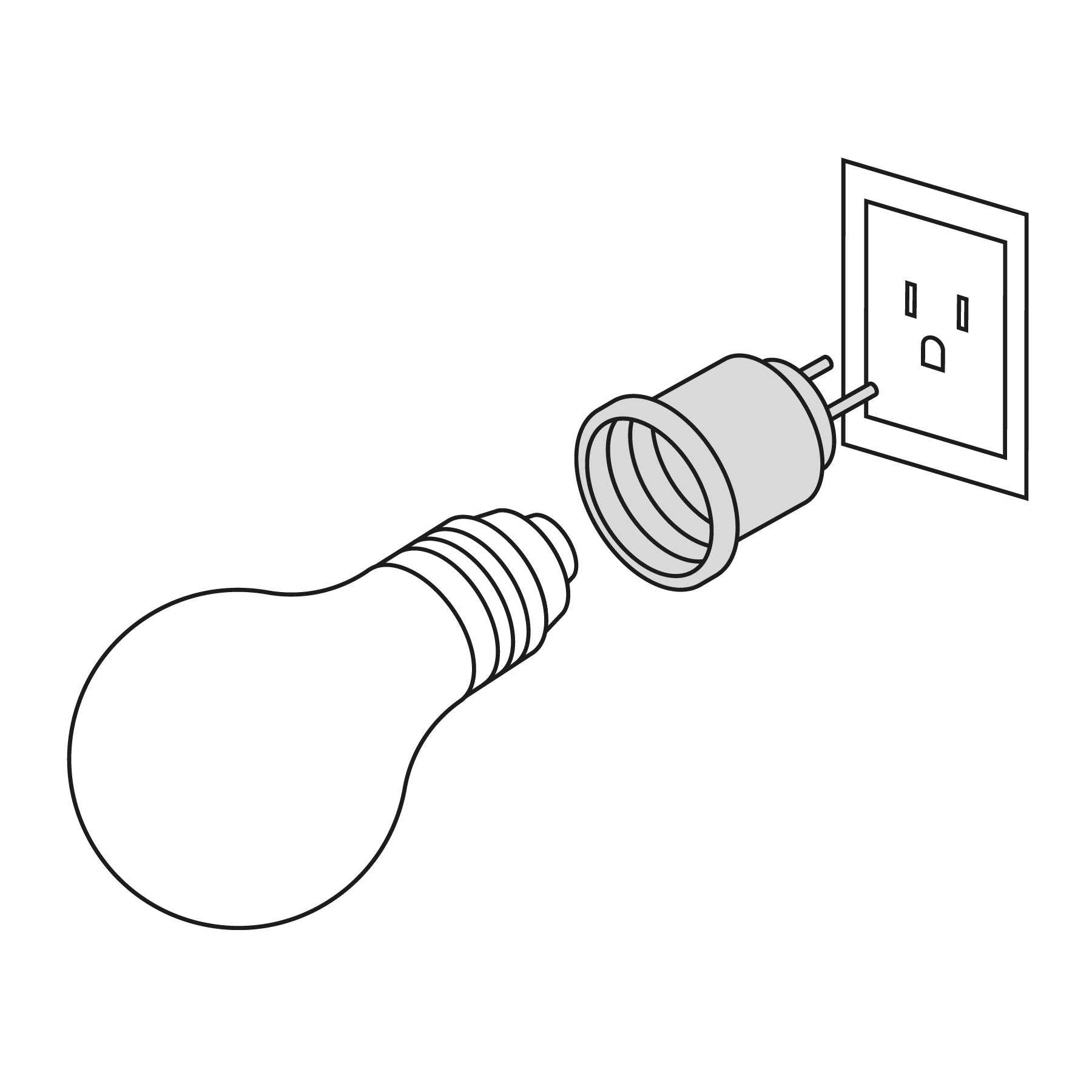 Portalámpara de baquelita, con adaptador, marfil, Volteck | POBA-20 | 46525