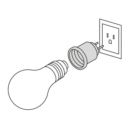 Portalámpara de baquelita, con adaptador, marfil, Volteck | POBA-20 | 46525