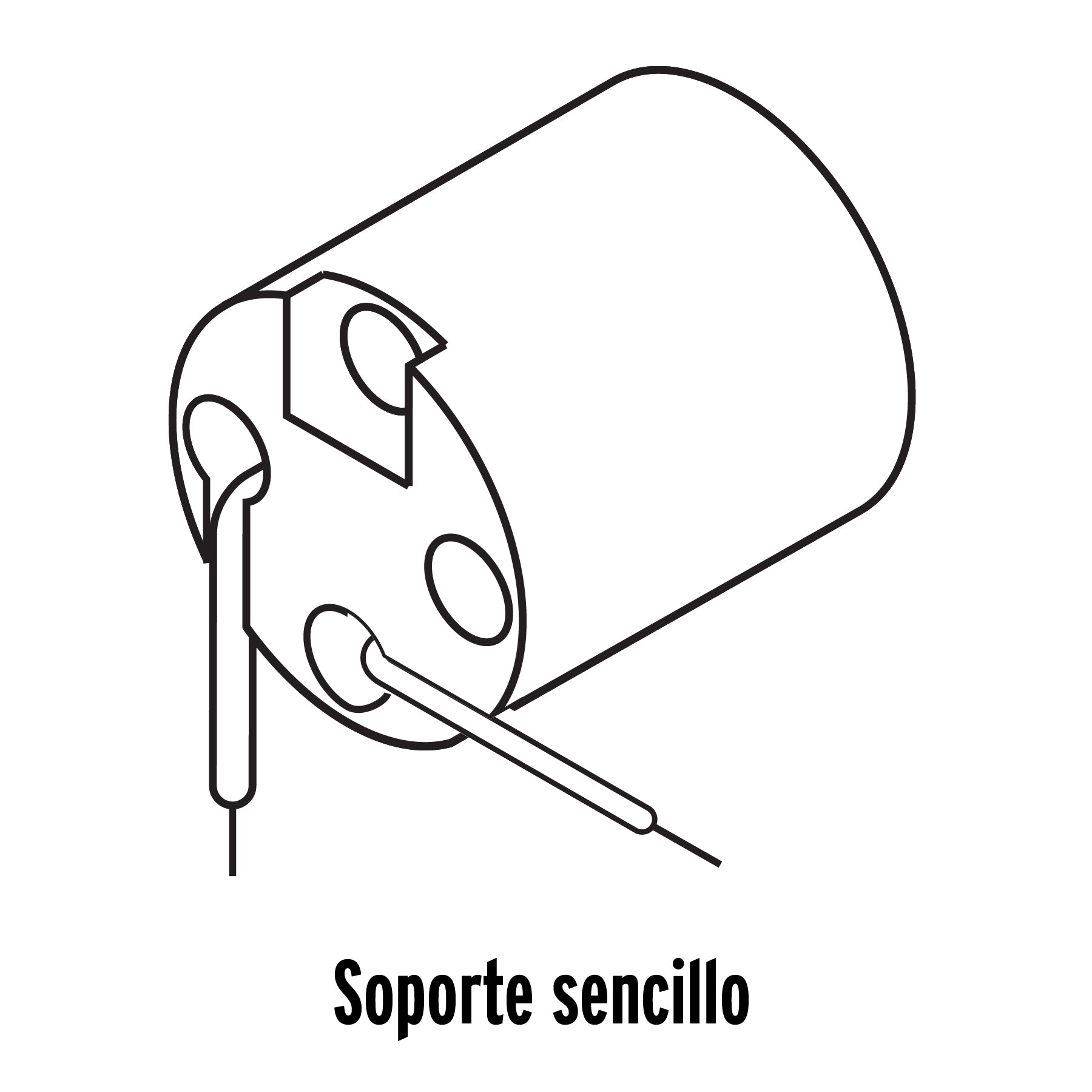 Portalámpara de porcelana, sencillo, Volteck | POPO-14 | 46528