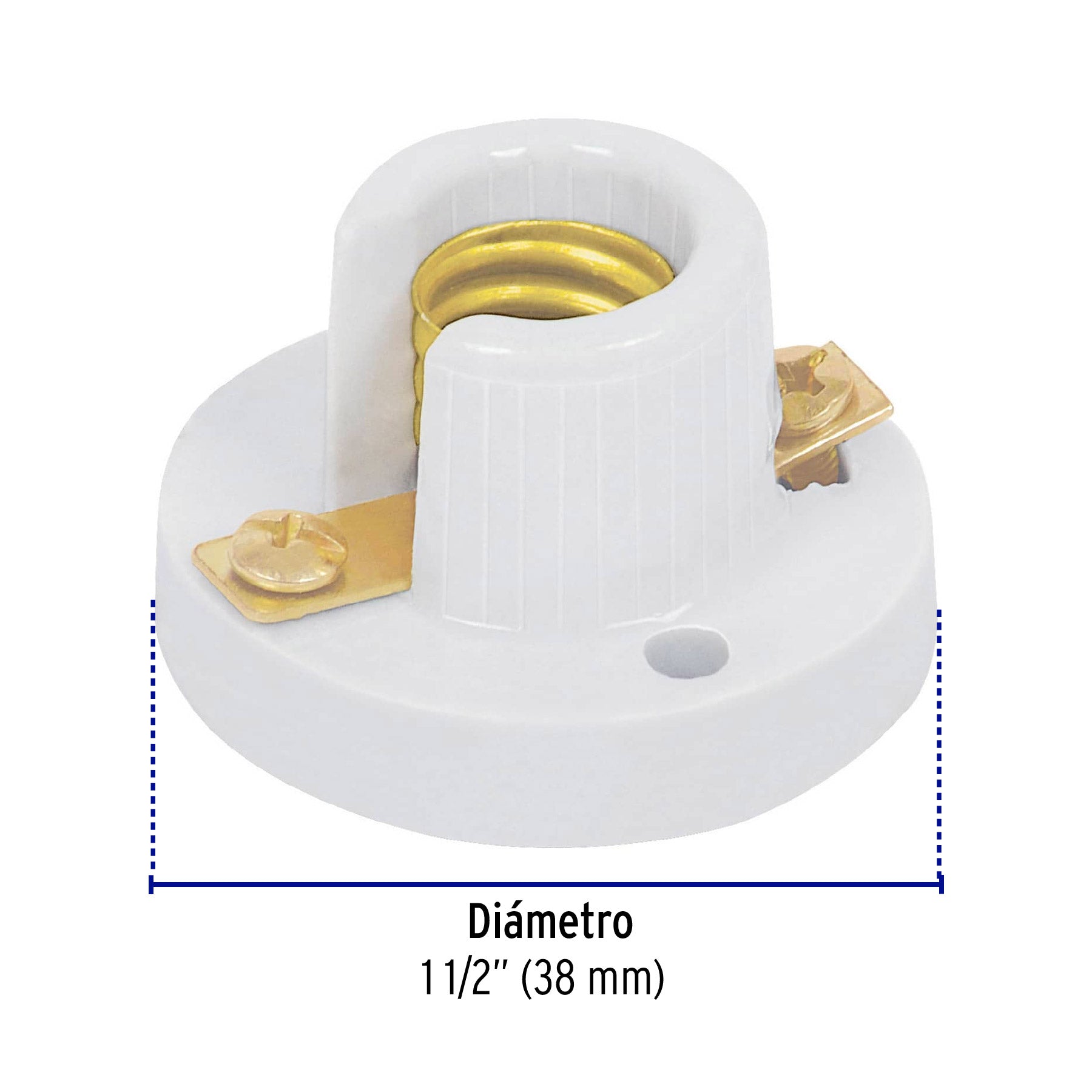 Portalámpara de porcelana para candil, Volteck | POPO-10 | 46531