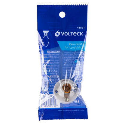 Portalámpara de porcelana para candil, Volteck | POPO-10 | 46531