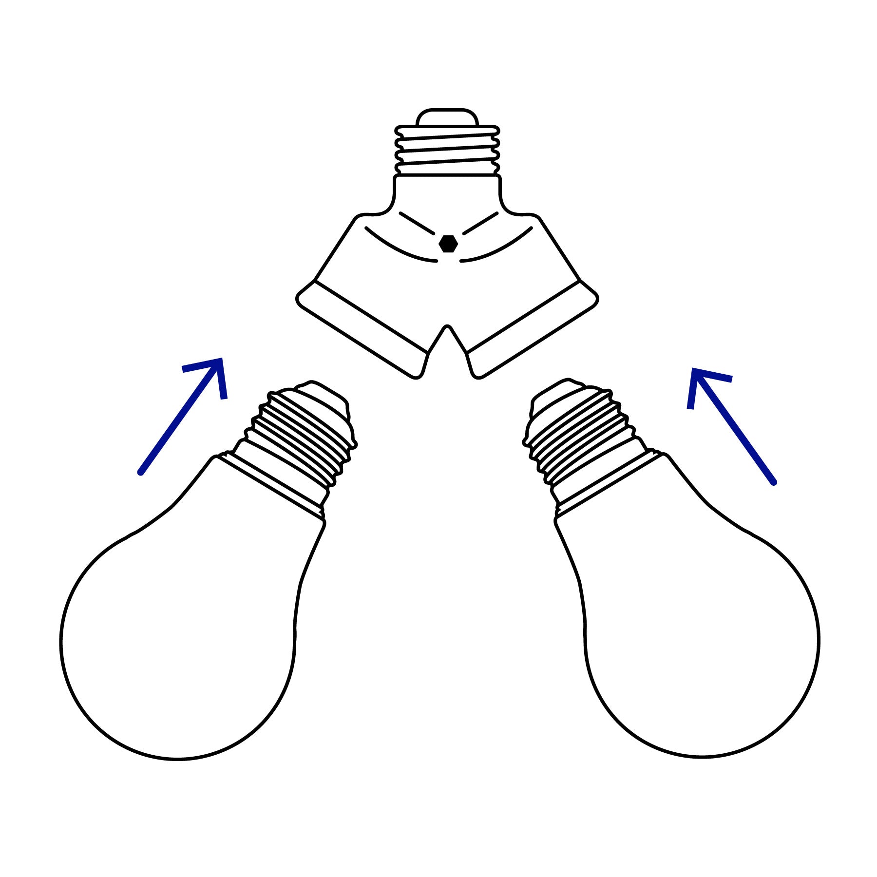Portalámpara de baquelita, doble entrada, Volteck | POBA-15 | 46539