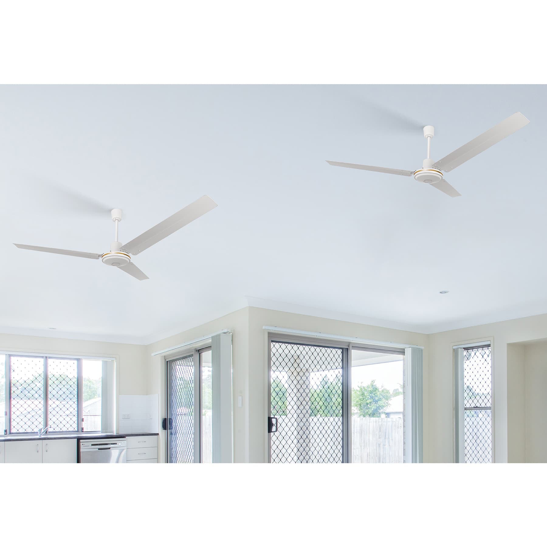 Ventilador de techo para interior, 56', blanco, VOLTECK | VENT-56 | 46560