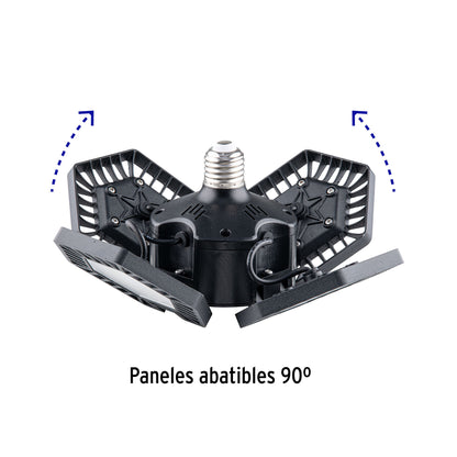 Luminario de LED 100 W, aluminio con 4 paneles abatibles | ABA-701L | 46588