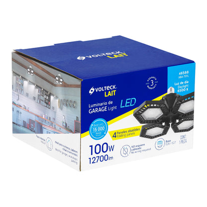 Luminario de LED 100 W, aluminio con 4 paneles abatibles | ABA-701L | 46588