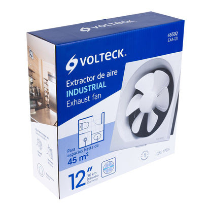 Extractor de aire de 12',blanco, VOLTECK | EXA-12I | 46592