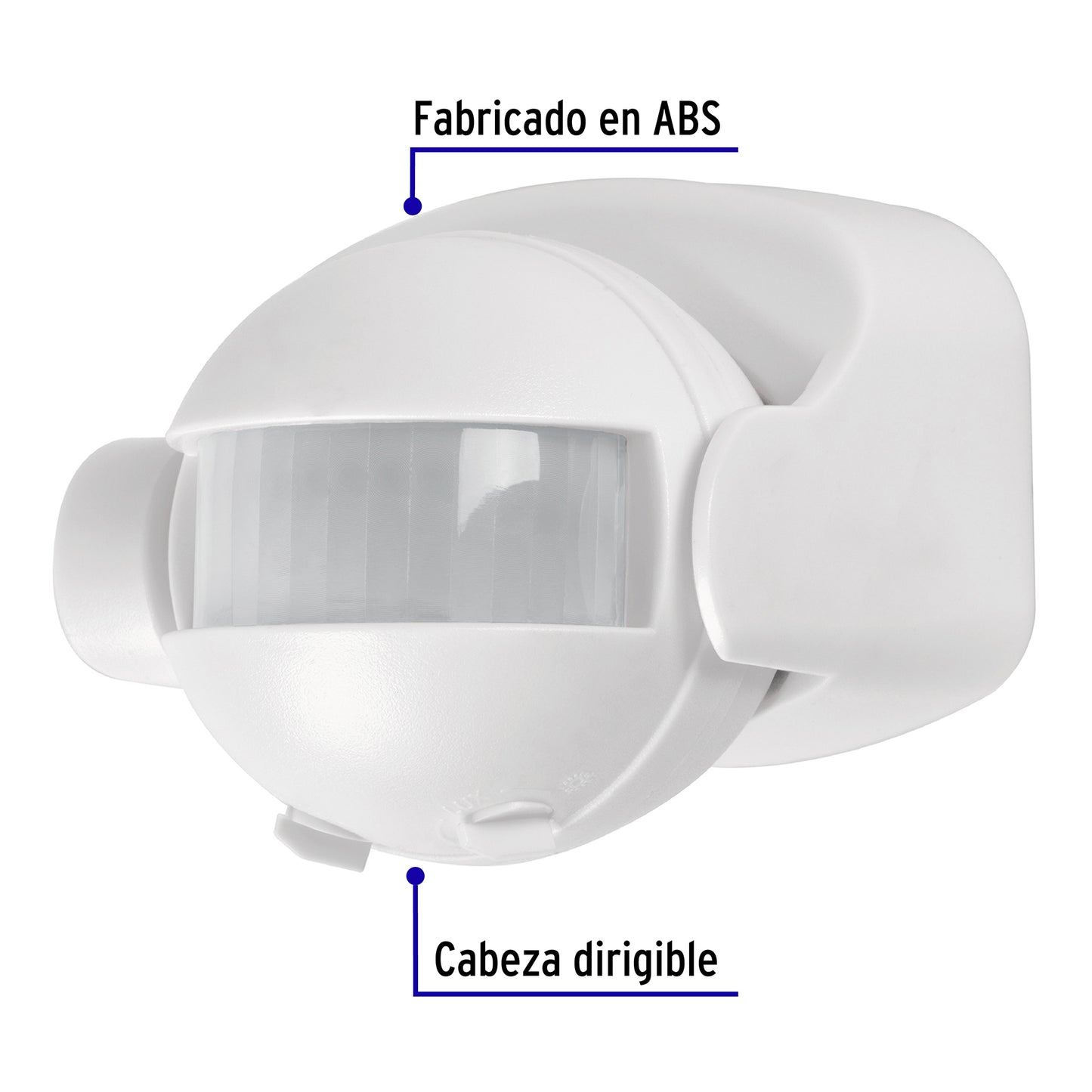 Sensor de movimiento de 180° para pared y techo, Volteck | SEMO-180 | 46594