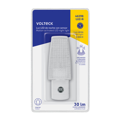 Luz de noche con sensor de luz, Volteck | LUZ-N | 46598
