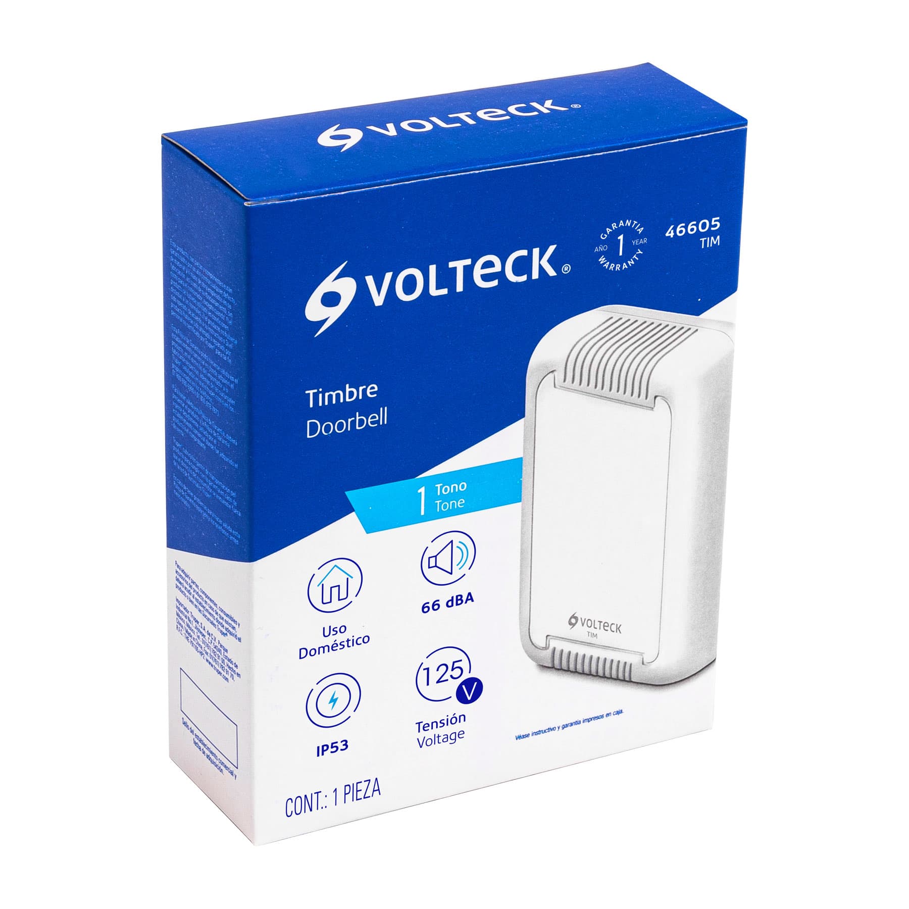 Timbre alámbrico, 1 tono, Volteck | TIM | 46605