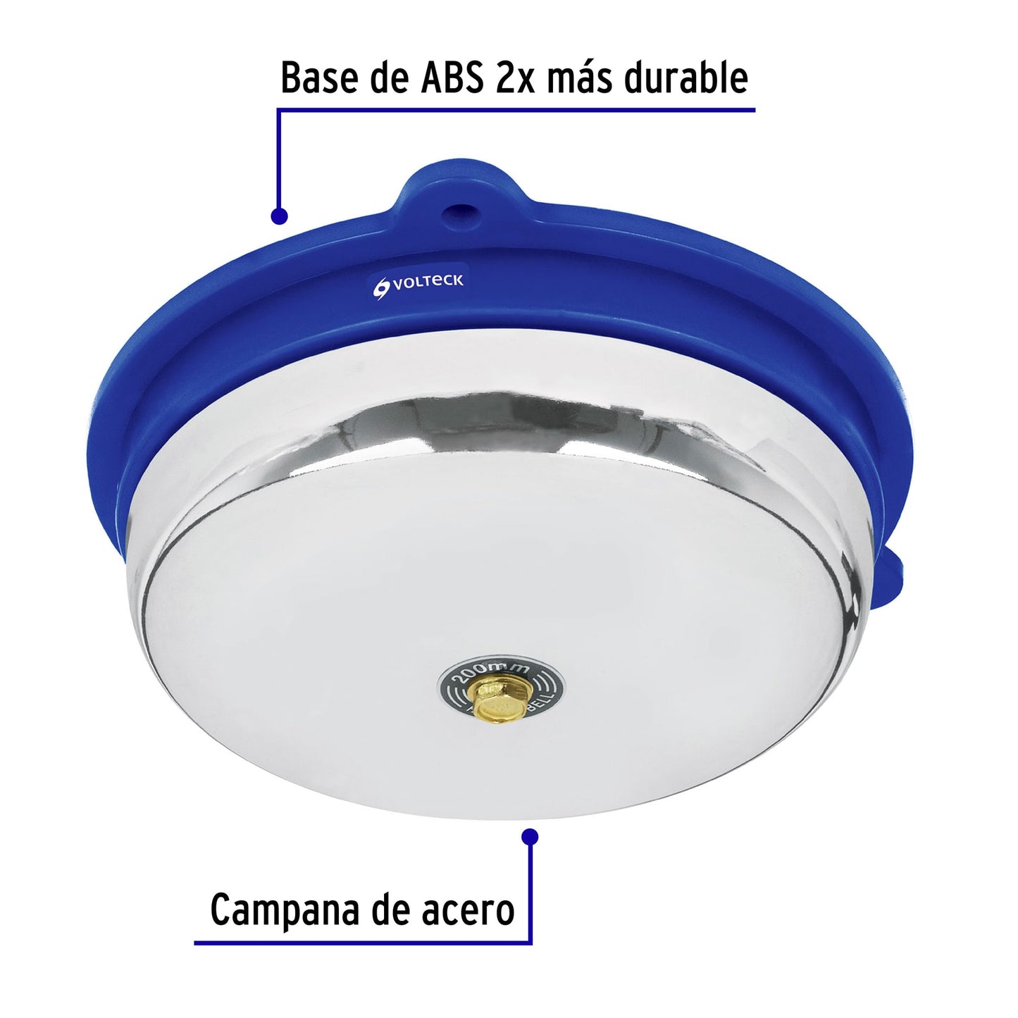 Timbre industrial tipo campana de 8', VOLTECK | TIMC-8 | 46610