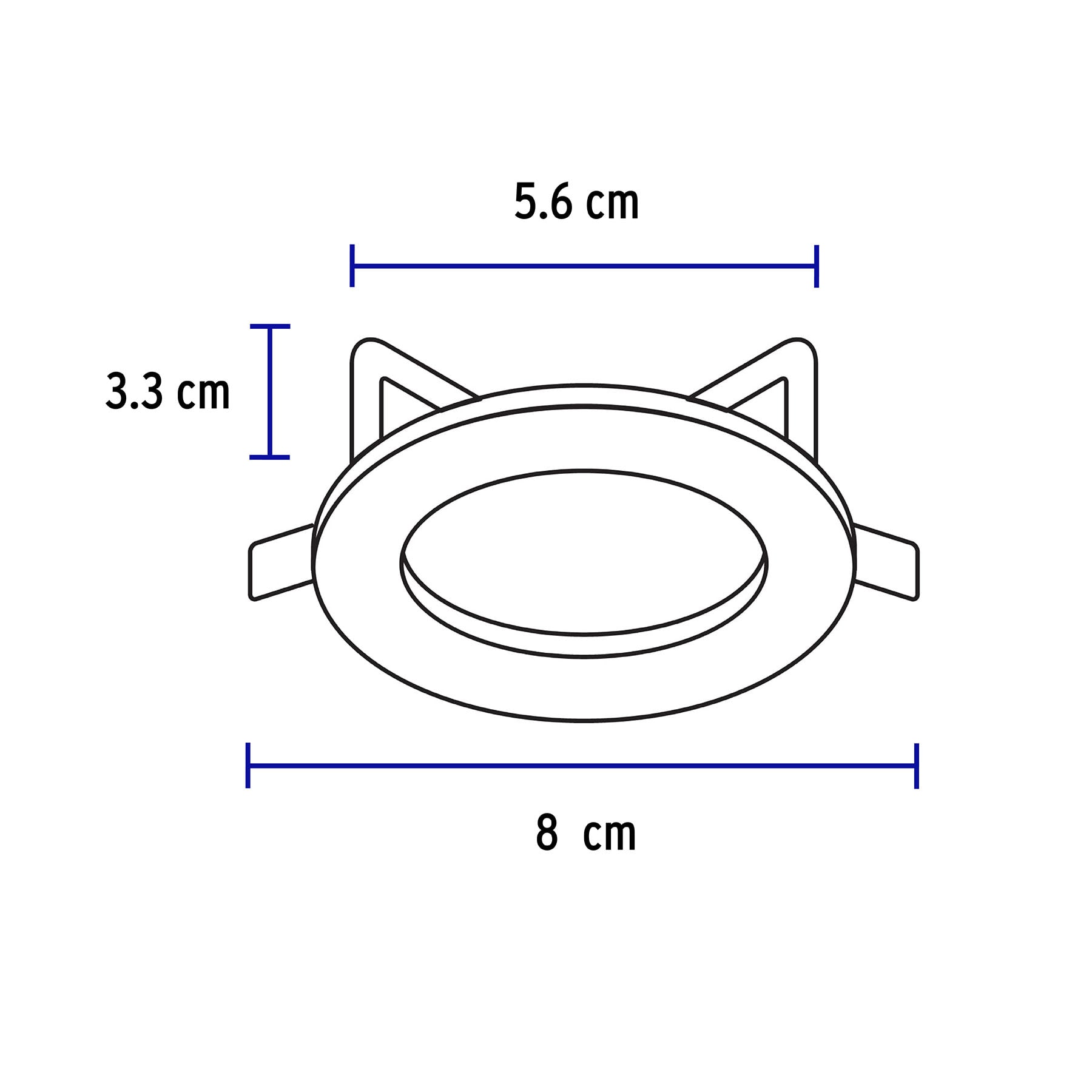 Luminario redondo blanco spot fijo, lámpara no incluida | EMP-100S | 46612