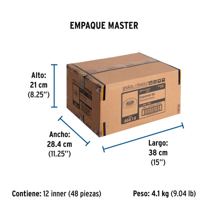 Luminario redondo satín spot fijo, lámpara no incluida | EMP-102S | 46614