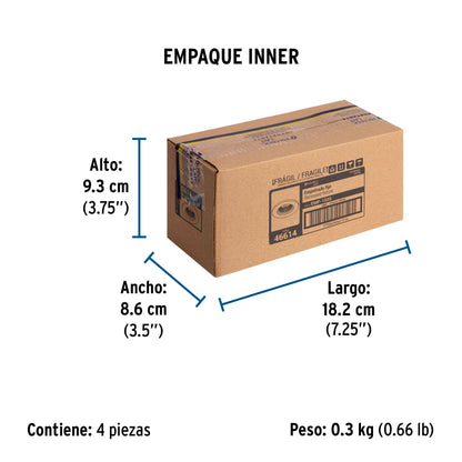 Luminario redondo satín spot fijo, lámpara no incluida | EMP-102S | 46614